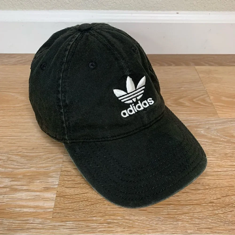 Adidas Vintage Unisex Black Adjustable Strapback Hat
